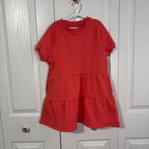 Free Assembly coral sweatshirt dress size small 6/6X